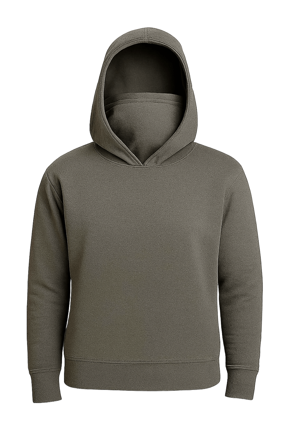 SUDADERA GRIS MULTIFUNCIONAL CON GORRO Y PASAMONTAÑAS INCLUIDO